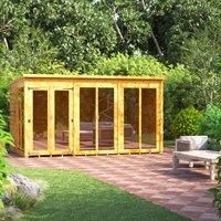 Power 12' x 8' Pent Summerhouse, Brown