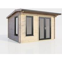 POWERSHEDS 8 ft. W x 12 ft. D Power Apex Notched Logs Log Cabin (12x8)