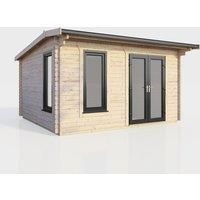 POWERSHEDS 10 ft. W x 14 ft. D Power Apex Notched Logs Log Cabin (14x10)