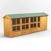 Power Apex Potting Shed Combi including 4ft Side Store 18' x 4'