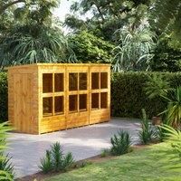 12X4 Power Pent Potting Shed, Brown