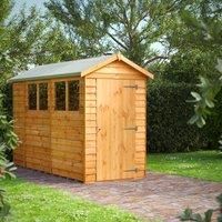 POWER 4.3 ft. W x 10.7 ft. D Solid Wood Overlap Apex Garden Shed brown 215.9 H x 121.92 W x 309.88 D cm
