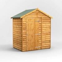POWER 6.3 ft. W x 4.4 ft. D Solid Wood Overlap Apex Tool Shed brown 228.6 H x 180.34 W x 130.302 D cm