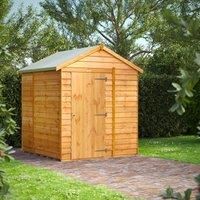 POWER 6.3 ft. W x 6.4 ft. D Solid Wood Overlap Garden Shed brown 228.6 H x 180.34 W x 190.5 D cm