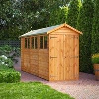 Power Overlap Apex Shed 14' x 4' Double Doors