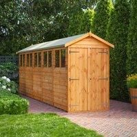 POWER 4.3 ft. W x 20.4 ft. D Solid Wood Overlap Garden Shed brown 215.9 H x 121.92 W x 238.0 D cm