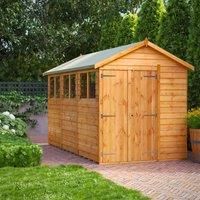 POWER 6.3 ft. W x 12.6 ft. D Solid Wood Overlap Apex Garden Shed brown 215.9 H x 180.34 W x 368.3 D cm