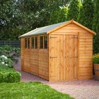 Power Overlap Apex Shed 14' x 6' Double Doors