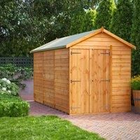 POWER 6 ft. W x 12 ft. D Power Double Door Apex Overlap Dip Treated Windowless Shed (12x6) brown 228.6 H x 180.34 W x 368.3 D cm