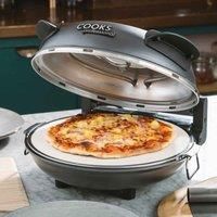 Pizza Oven Electric Authentic Stone Baked Pizza 31cm 12" Grey Cooks Professional