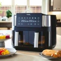 Cooks Professional Twin Dual Digital Air Fryer with Glass Drawers