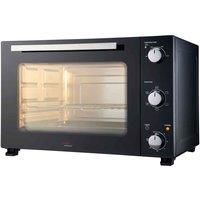 Cooks Professional 48L Mini Oven, Electric Multi Function Countertop Cooker, Adjustable Temperature Control & Timer, Wire Rack & Detachable Handle (48L Black and Silver)