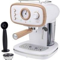Cooks Professional 15 Bar Retro Coffee Espresso Machine White, White