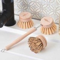 Cooks Professional Eco-Friendly Bamboo Dish Brush 3 Replacement Heads