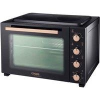 Cooks Professional Mini Oven w/ Ceramic Hobs 48L Black & Copper