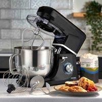 Food Baking Stand Mixer 8 Speed 7 Litre Mixing Bowl 1200W - Black