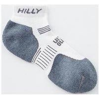 Hilly Unisex Supreme - Quarter Max Cushioning, Running Sock, White/Grey Marl, M UK