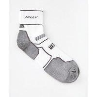 Hilly, Twin Skin, Anti Blister - Anklet - Med Cushioning, White/Grey, L