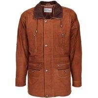 Mens Nubuck Leather Coat Winter Overcoat Classic Style Jason (S, Tan Nubuck)