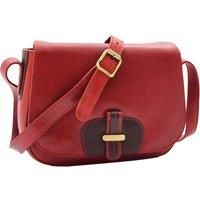 Womens Real Leather Cross Body Shoulder Bag Saint Lucia (Bordo)