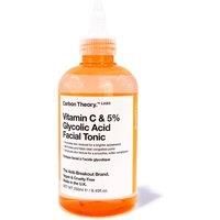 Carbon Theory SupaVIT-C Vitamin C Skin Toner for Face - 5% Glycolic Acid Toner & Blemish Control Cleanser - Reduces Excess Oil & Minimises Pores - Exfoliating Vegan Facial Tonic - 250ml