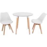 Round Dining Set | Halo Round Table & Lorenzo Jamie Tulip Chair | Set of 2