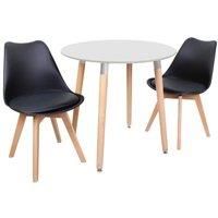 Round Dining Set | Halo Round Table & Lorenzo Jamie Tulip Chair | Set of 2