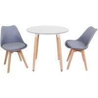 Round Dining Set | Halo Round Table & Lorenzo Jamie Tulip Chair | Set of 2