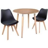 Round Dining Set | Halo Round Table & Lorenzo Jamie Tulip Chair | Set of 2