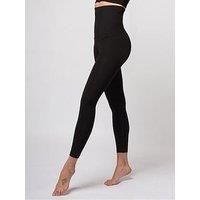 Extra Strong Compression Leggings With High Waisted Tummy Control Black