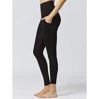 Tlc Sport Performance Tummy Control Extra Strong Compression Pocket Detail Legging - Black
