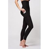 Tlc Sport Performance High Tummy Control Extra Srong Compression Side Pocket Legging - Black