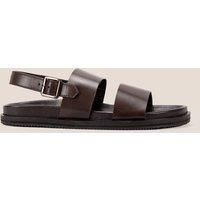 Antonio Brown Leather Sandals