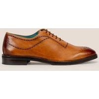 Oswin Hyde Men's Melton Leather Oxford in Tan | Size: 10