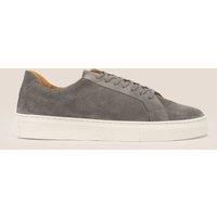 Oswin Hyde Men's Harper Suede Leather Sneaker Trainer in Grey | Size: 7