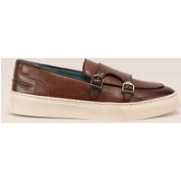 Oswin Hyde Men's Owen Monk Loafer Trainers in Brown | Size: 10