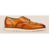 Oswin Hyde-Conner Derby Shoes for Men: Premium Leather, Classic Silhouettes - Ultimate Comfort, Lightweight & Durable Sneakers -Lambskin Lining, Versatile Casual Footwear Tan