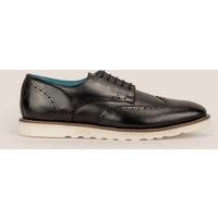 Oswin Hyde-Conner Derby Shoes for Men: Premium Leather, Classic Silhouettes - Ultimate Comfort, Lightweight & Durable Sneakers -Lambskin Lining, Versatile Casual Footwear Black