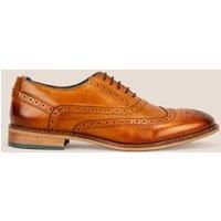 Oswin Hyde Men's Winston Wide Oxford Brogue in Tan | Size: 11