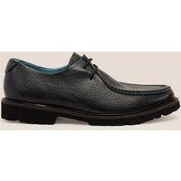 Oswin Hyde Joshua Suede Two-Eyelet Wallabee Shoes for Men Suede Leather Lace-Up Perfect for Any Occasion Black