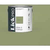 LickPro Matt Green 18 Emulsion Paint 2.5Ltr (631JX)