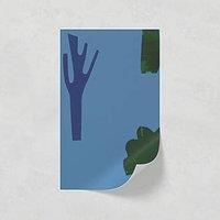 Lick Blue & Green Trees 02 Textured Wallpaper Sample