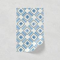 Lick Blue & White Bubble 01 Textured Wallpaper Sample