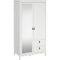 Barcelona Wardrobe with 1 door Plus 1 mirror door Plus 2 drawers White, none