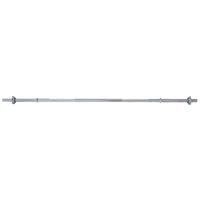 Fuel Fitness 6ft Standard Chrome Barbell Bar with Spinlock Collars