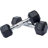 Fuel Fitness Rubber Hex Dumbbells