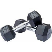 Fuel Fitness Rubber Hex Dumbbells