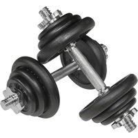 Fuel Fitness 20kg Black Cast Iron Dumbbell Set
