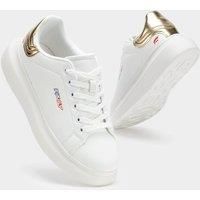Finily Women's Monique Casual Lace-up Trainer in Metallic Gold | Size: 6
