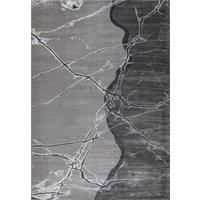 London Rug Company Mila Luxury Abstract Short Pile Rug in Grey | Size: 160 cm x 230 cm